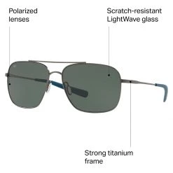 Best reviews of 🤩 Costa Canaveral 580G Polarized 👓 Sunglasses ⭐ -JulboCosta Sales 2022 GYS580GBRUSHED D8